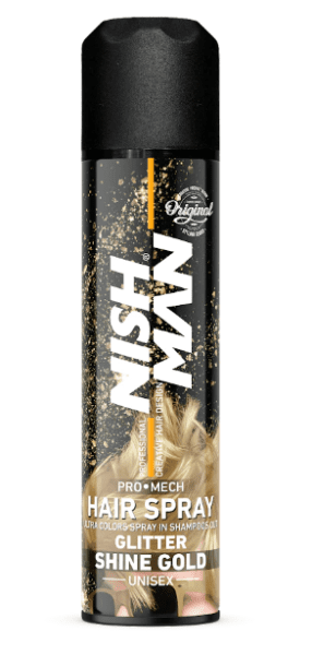 Nishman Glitter Hair Spray Gold