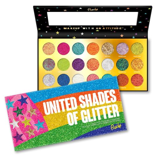 RUDE United Shades of Glitter - 21 Pressed Glitter Palette