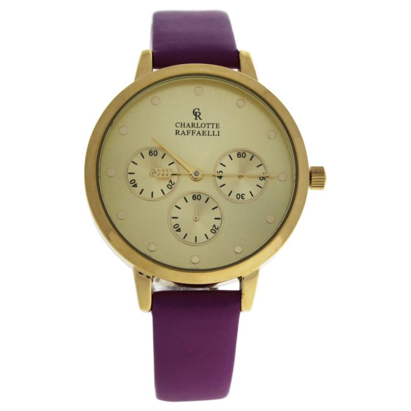 CRB014 La Basic Gold Purple Leather Strap Watch by Charlotte Raffaelli for Women 1 Pc Watch 19fc87a9 af7e 40e4 8b10 7d9ed09f0b8e.efdd3770d177cc7c8f32be053a84690c