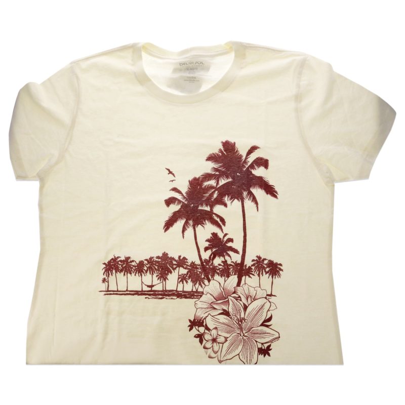 Delsol Womens Boyfriend Tee Palms and Floral Sunset 1 Pc T Shirt XL 1418ce70 d541 4927 a9cf 367e7c2bce3a.c10a3292fe5bb7419942d7b09995f8a9