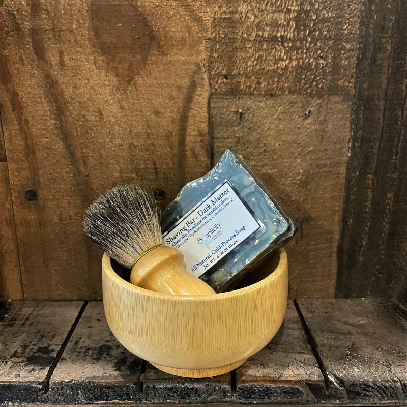 MensShavingSoapSetDarkMatter Bamboo