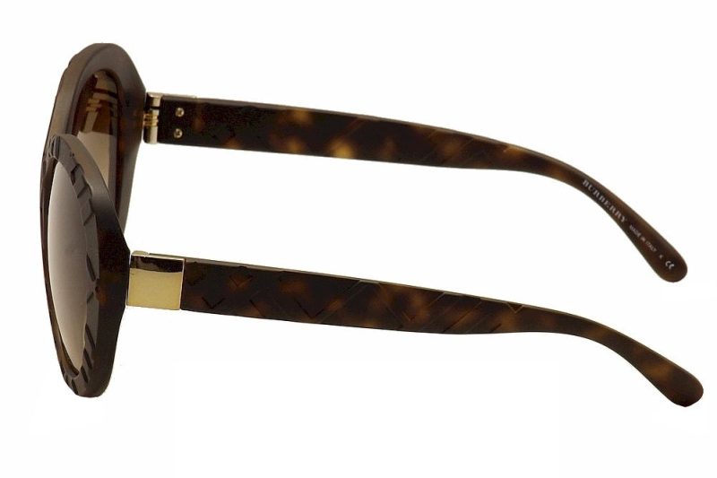 burberry womens b4218 b 4218 fashion sunglasses matte dark havana gold brown gradient 3578 13 2