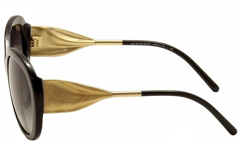 burberry womens be4191 be 4191 fashion sunglasses black gold grey gradient 3001 8g 2