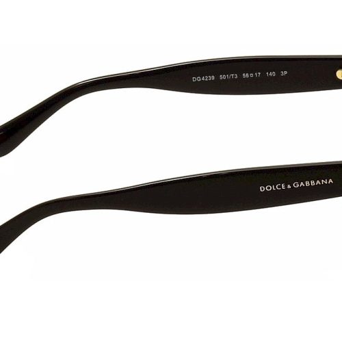 dolce and gabbana womens dandg dg4239 dg 4239 fashion sunglasses black gold grey gradient polarized 501 t3 5